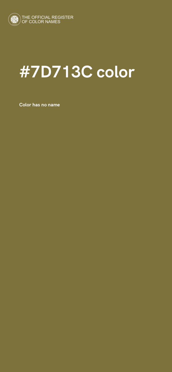 #7D713C color image