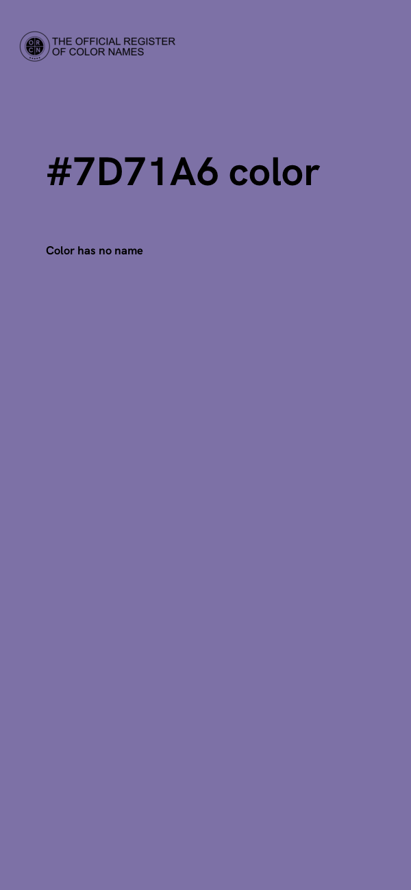 #7D71A6 color image