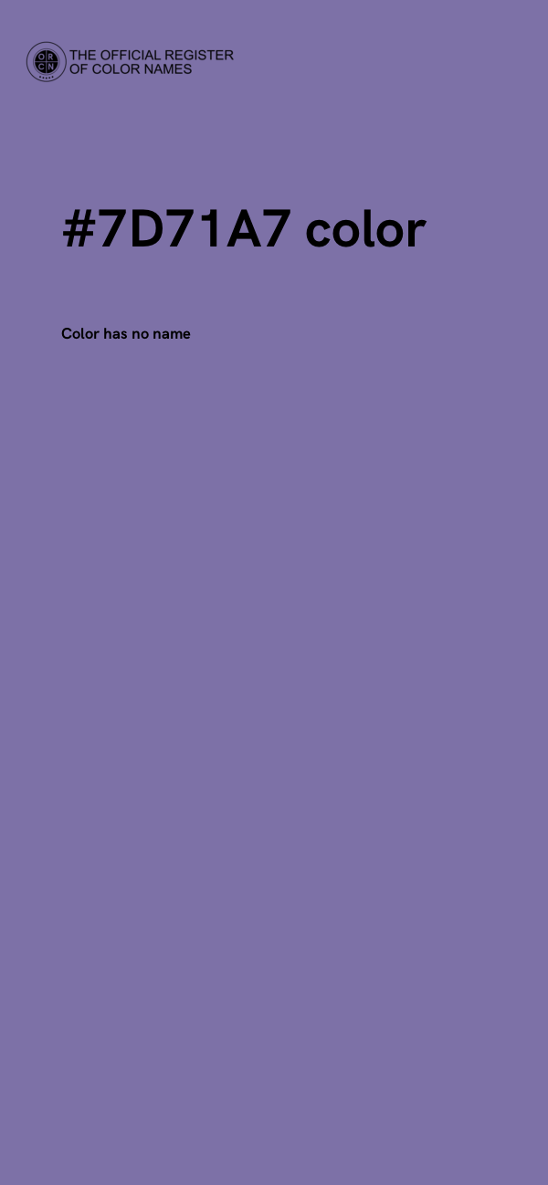 #7D71A7 color image