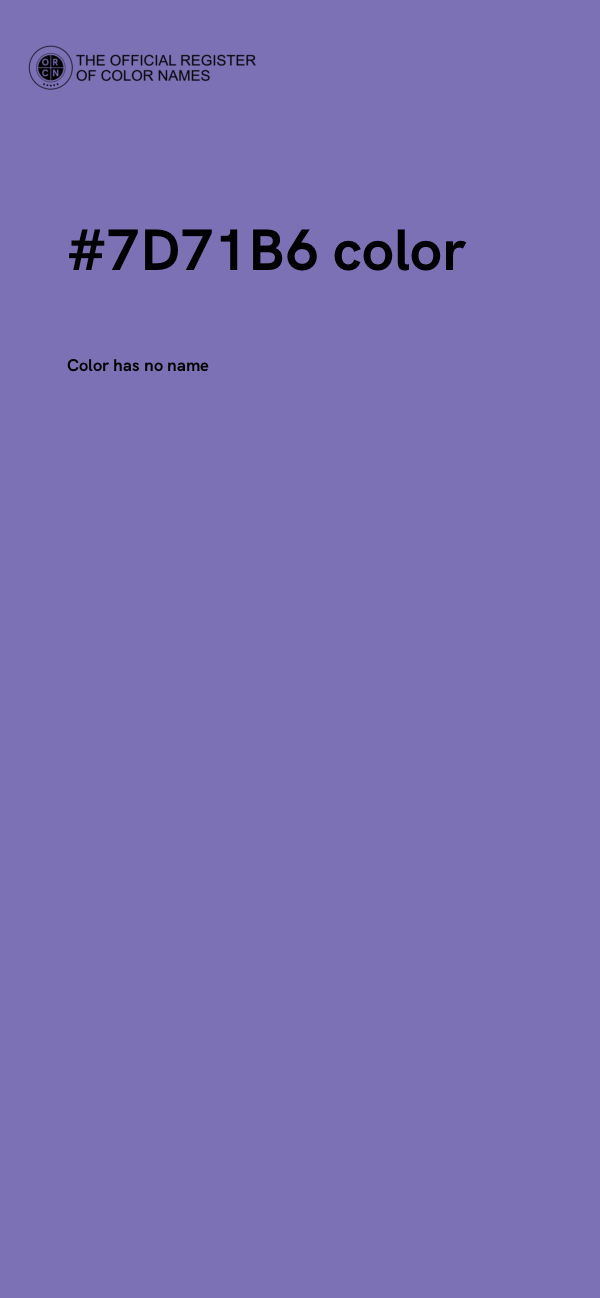 #7D71B6 color image