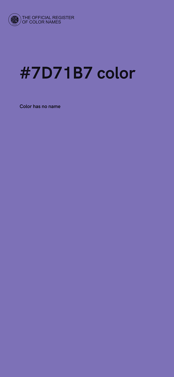 #7D71B7 color image