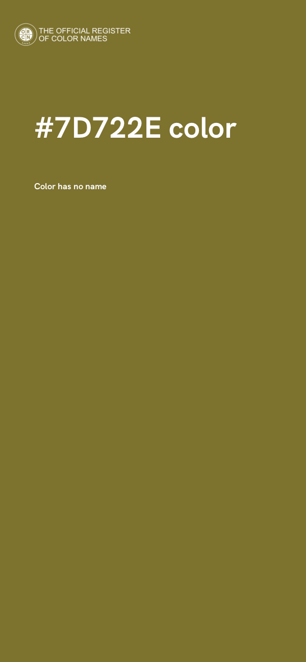 #7D722E color image