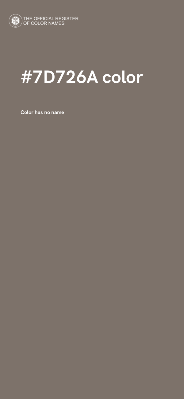 #7D726A color image