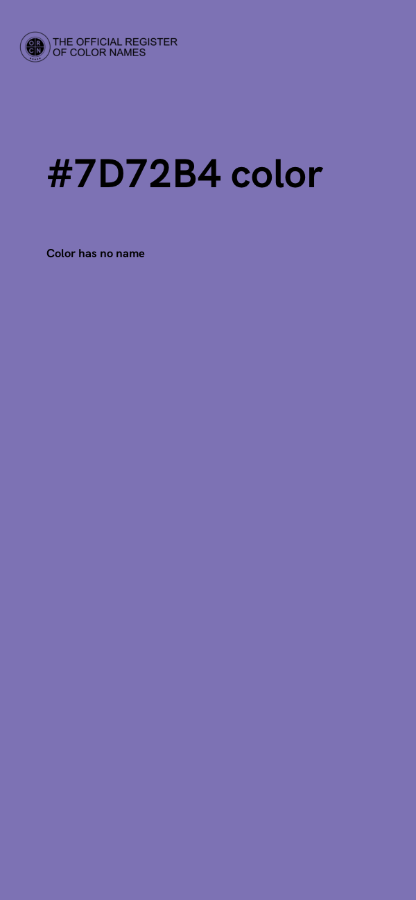 #7D72B4 color image