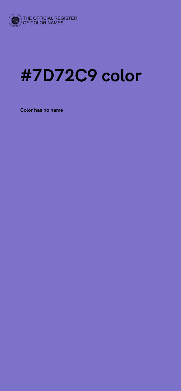 #7D72C9 color image