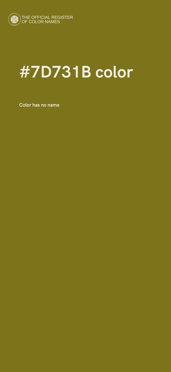 #7D731B color image