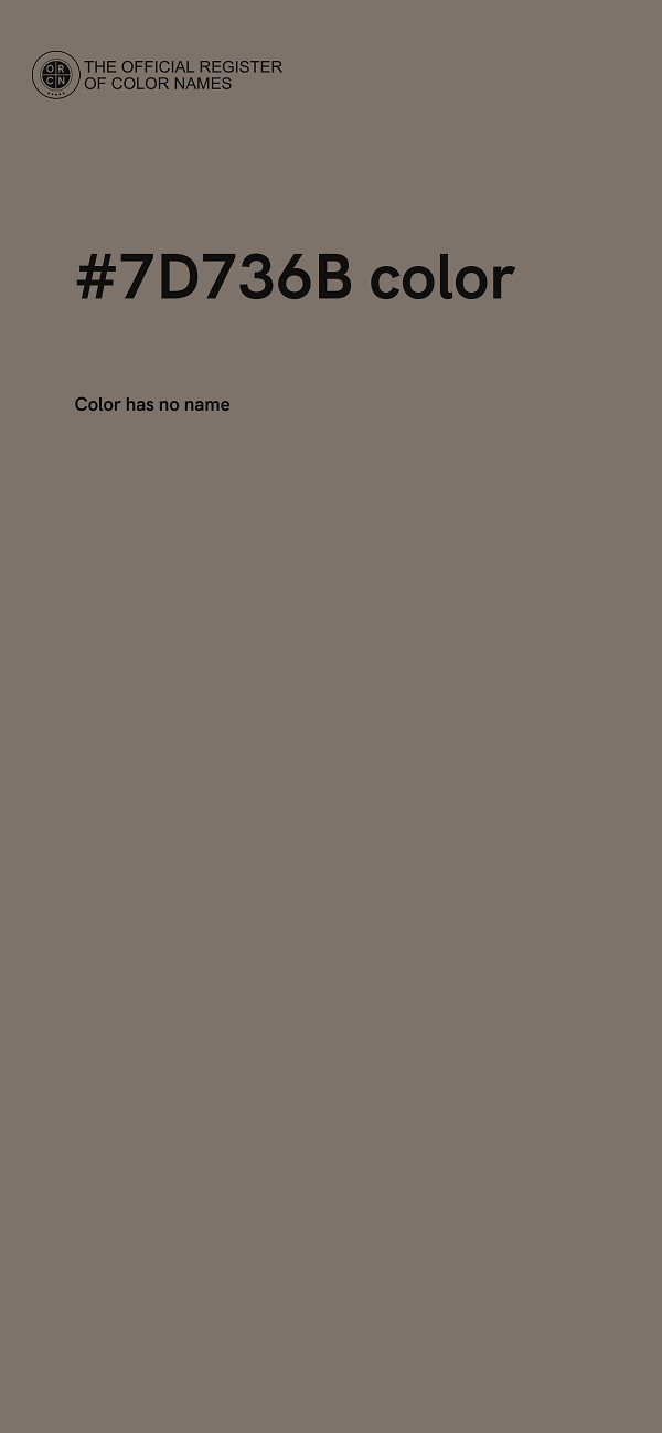 #7D736B color image