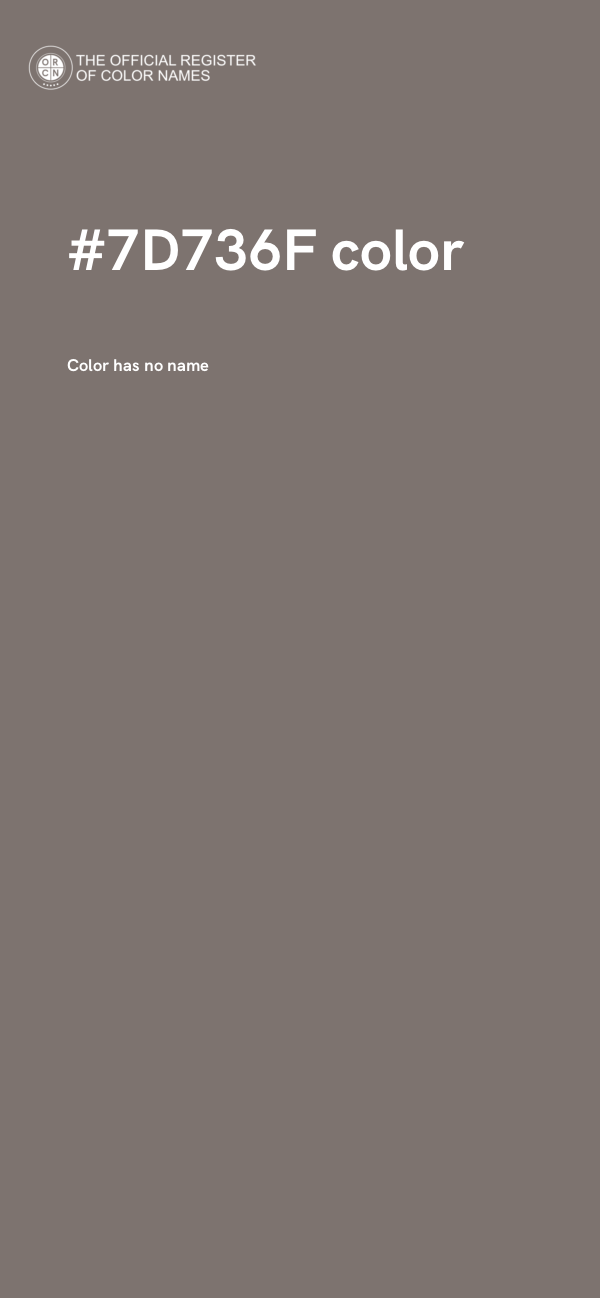 #7D736F color image