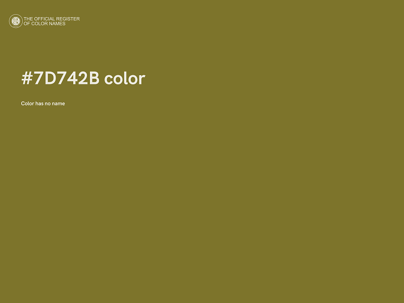 #7D742B color image