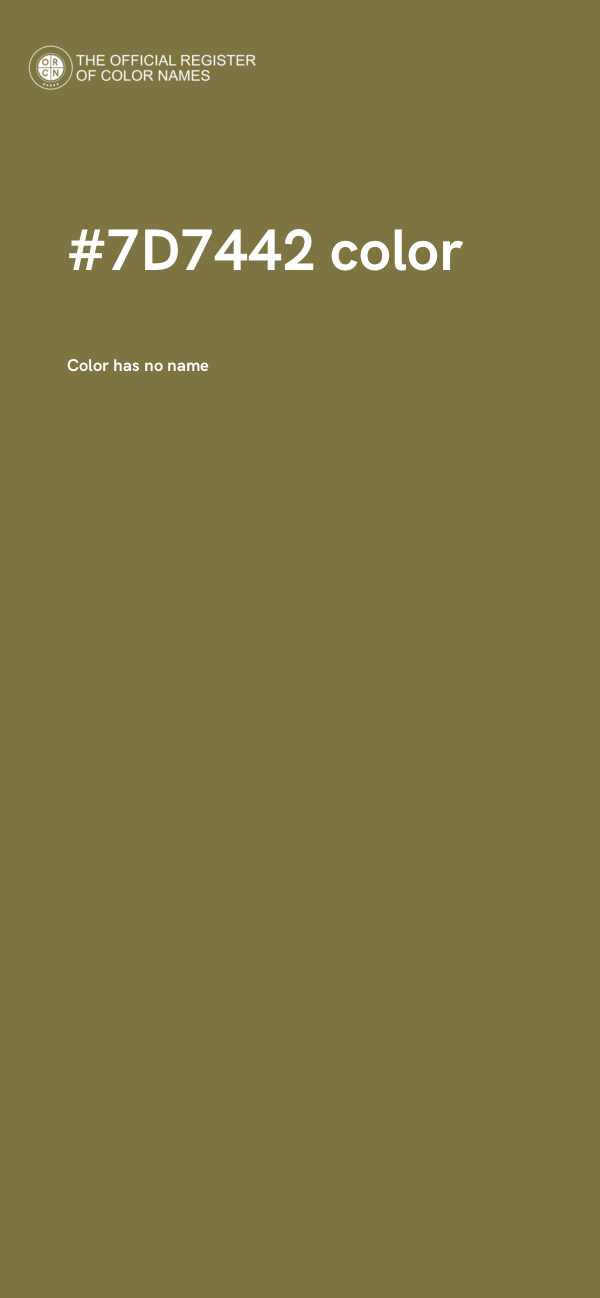 #7D7442 color image