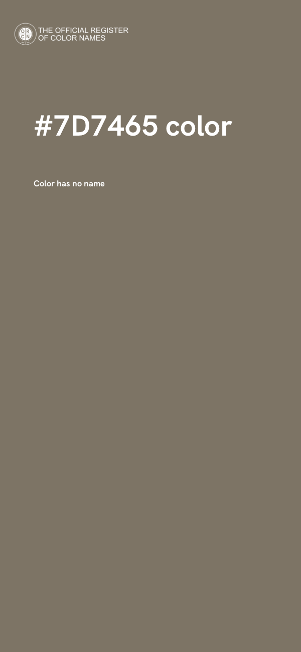 #7D7465 color image