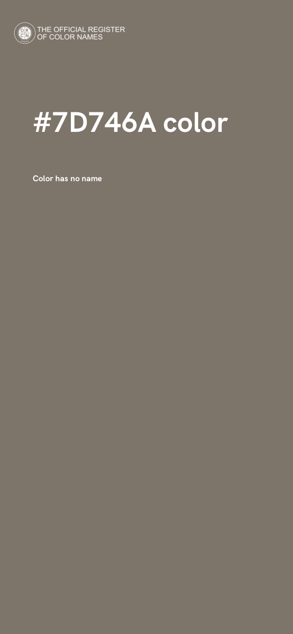 #7D746A color image