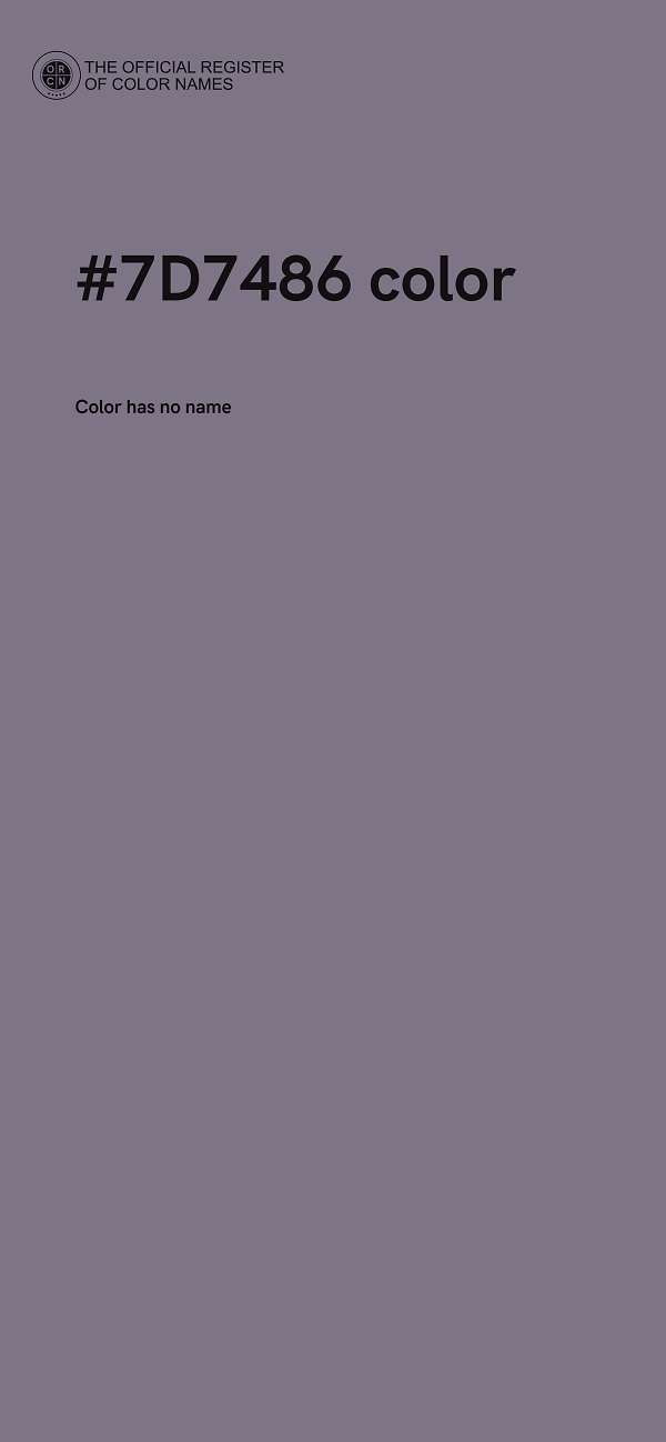 #7D7486 color image