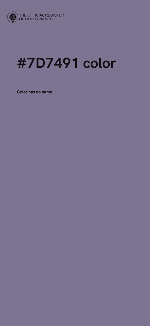 #7D7491 color image