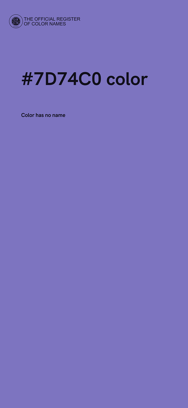 #7D74C0 color image