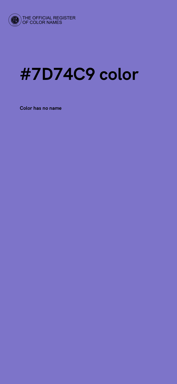 #7D74C9 color image