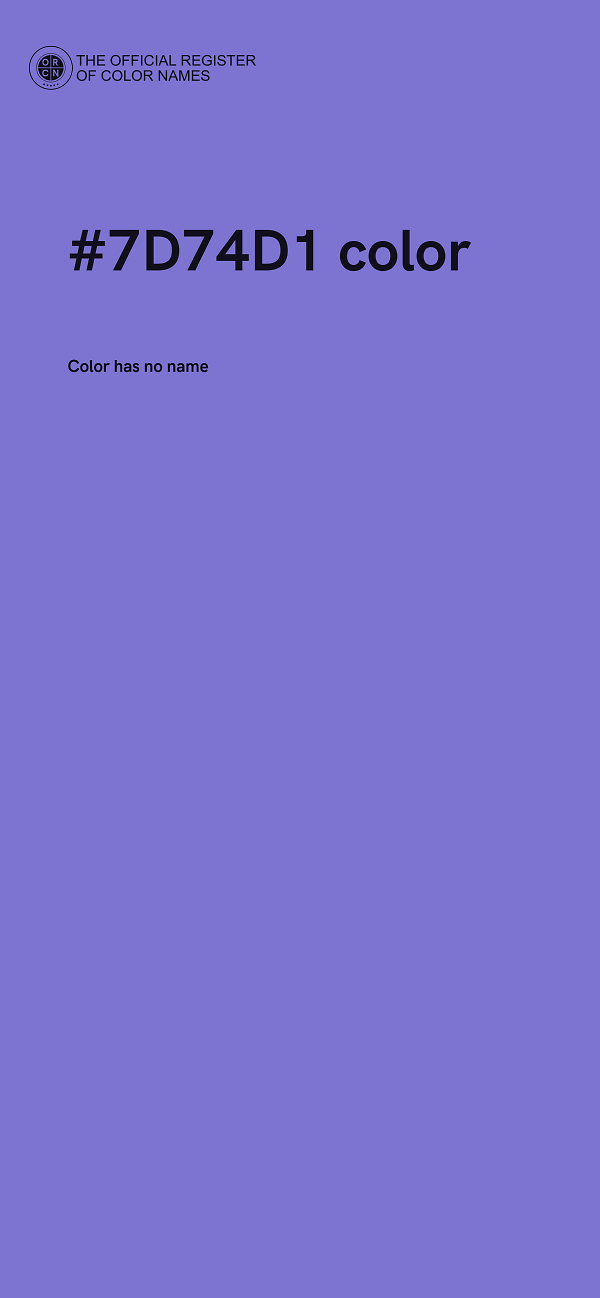 #7D74D1 color image