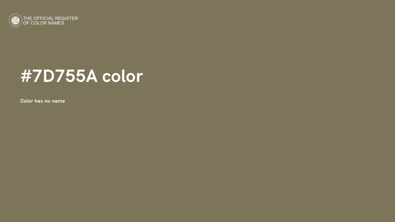 #7D755A color image