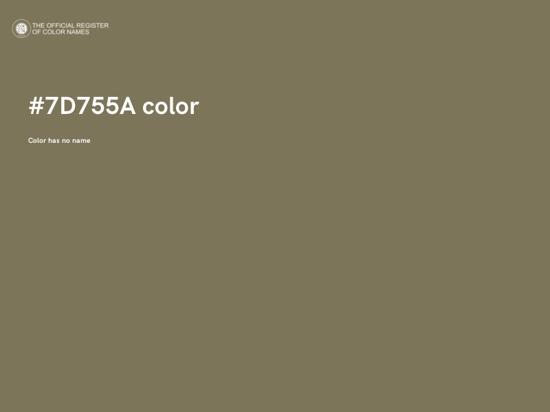 #7D755A color image
