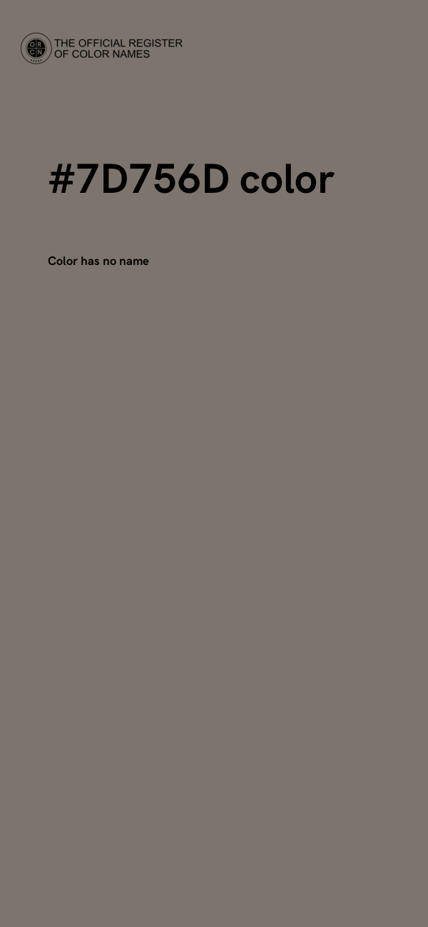 #7D756D color image
