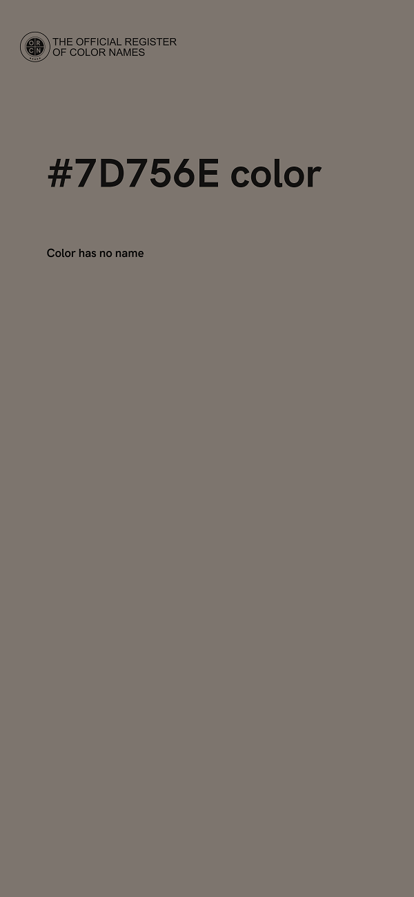 #7D756E color image