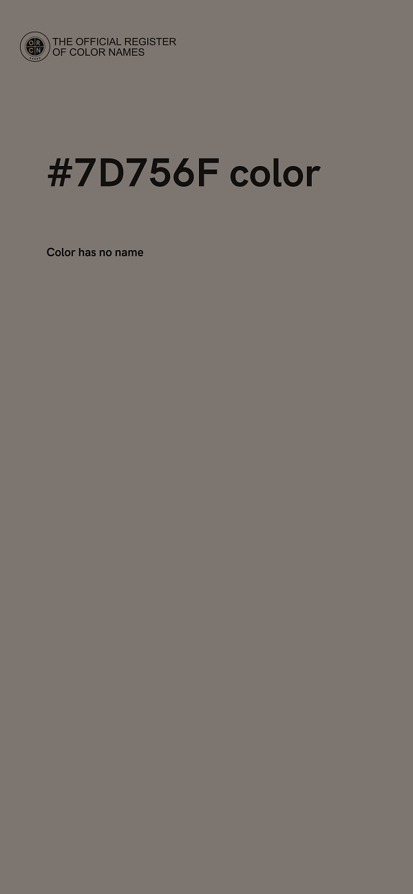 #7D756F color image