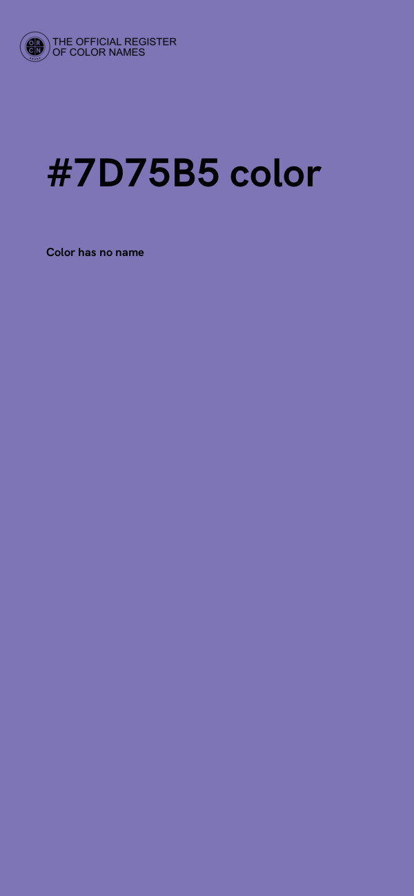 #7D75B5 color image