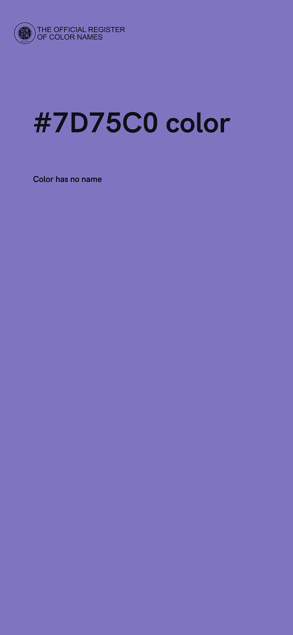 #7D75C0 color image