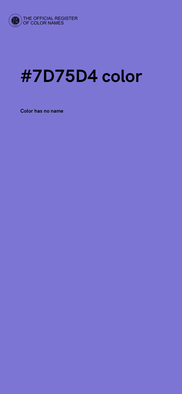 #7D75D4 color image
