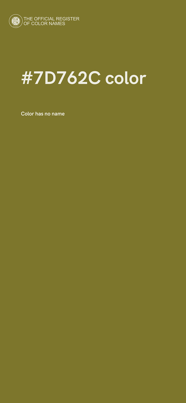 #7D762C color image