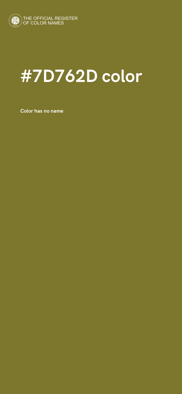 #7D762D color image