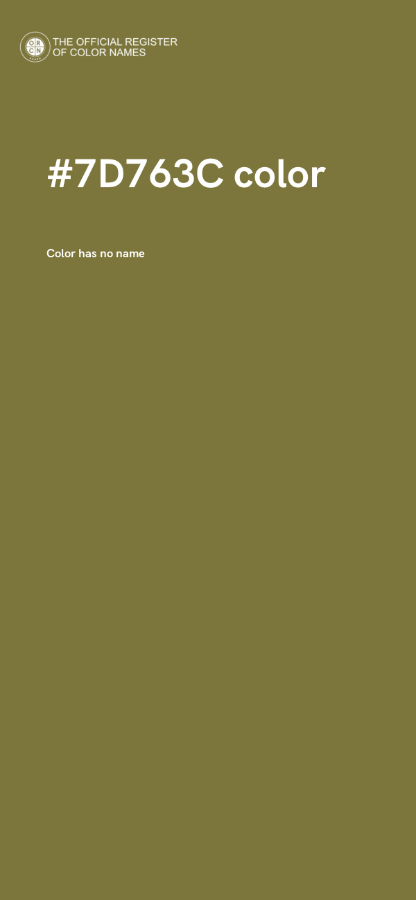#7D763C color image