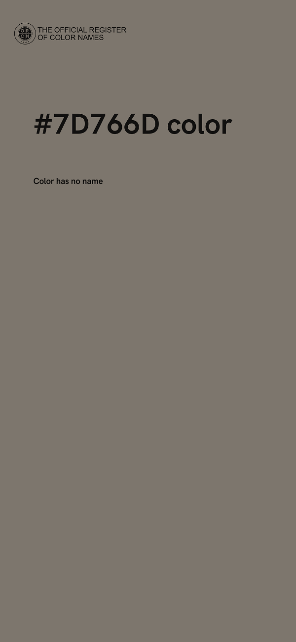 #7D766D color image