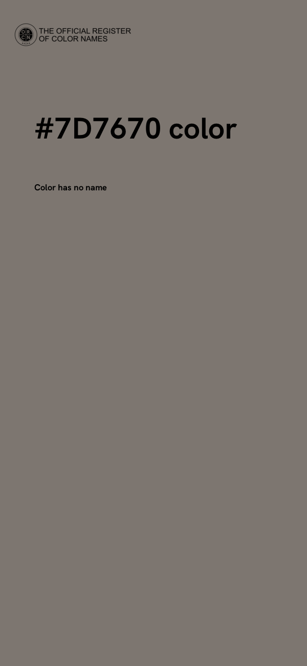 #7D7670 color image