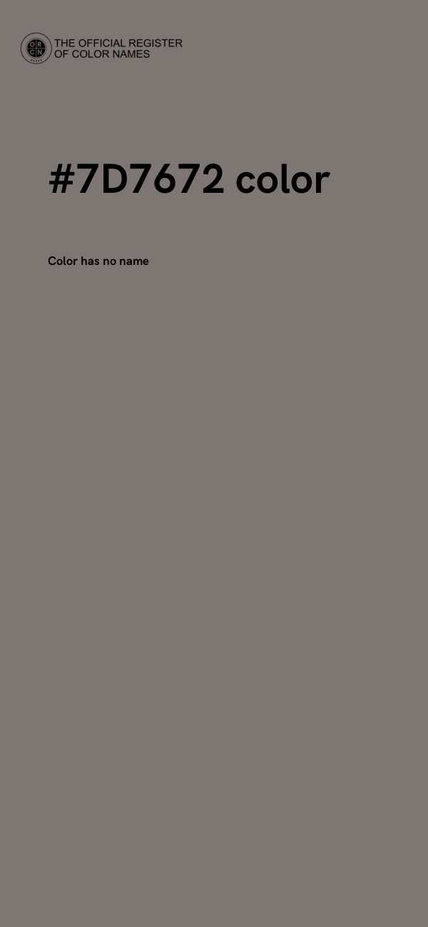 #7D7672 color image
