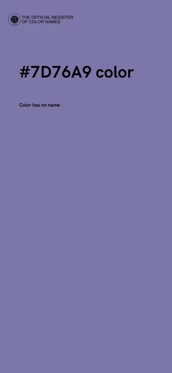 #7D76A9 color image