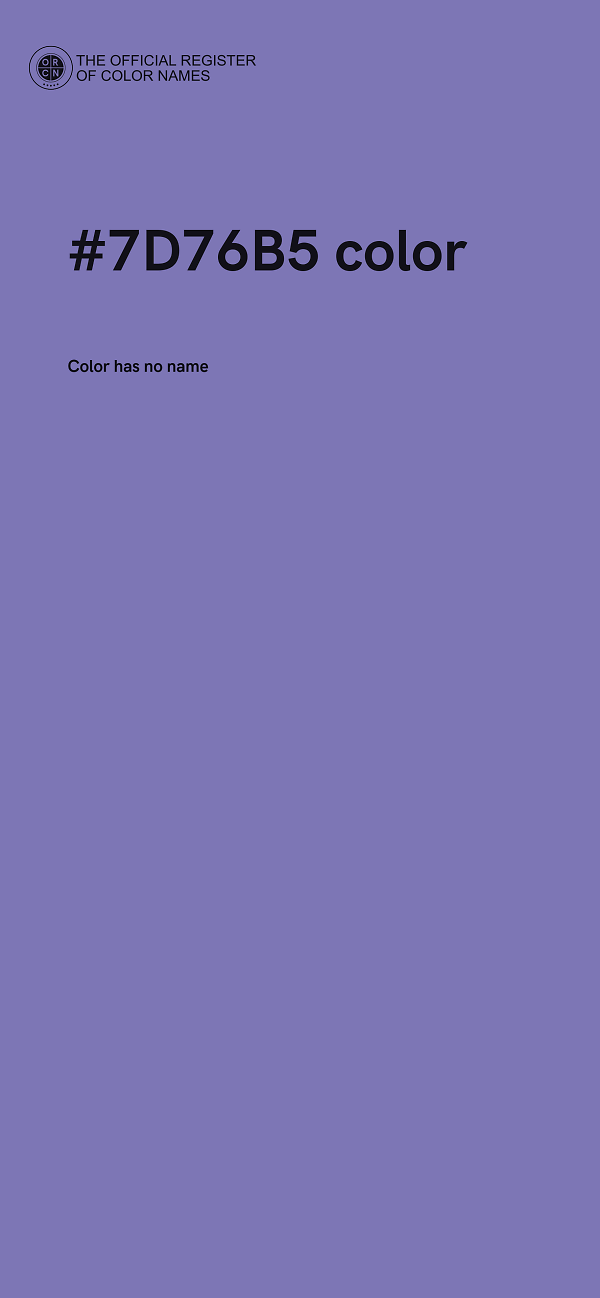 #7D76B5 color image