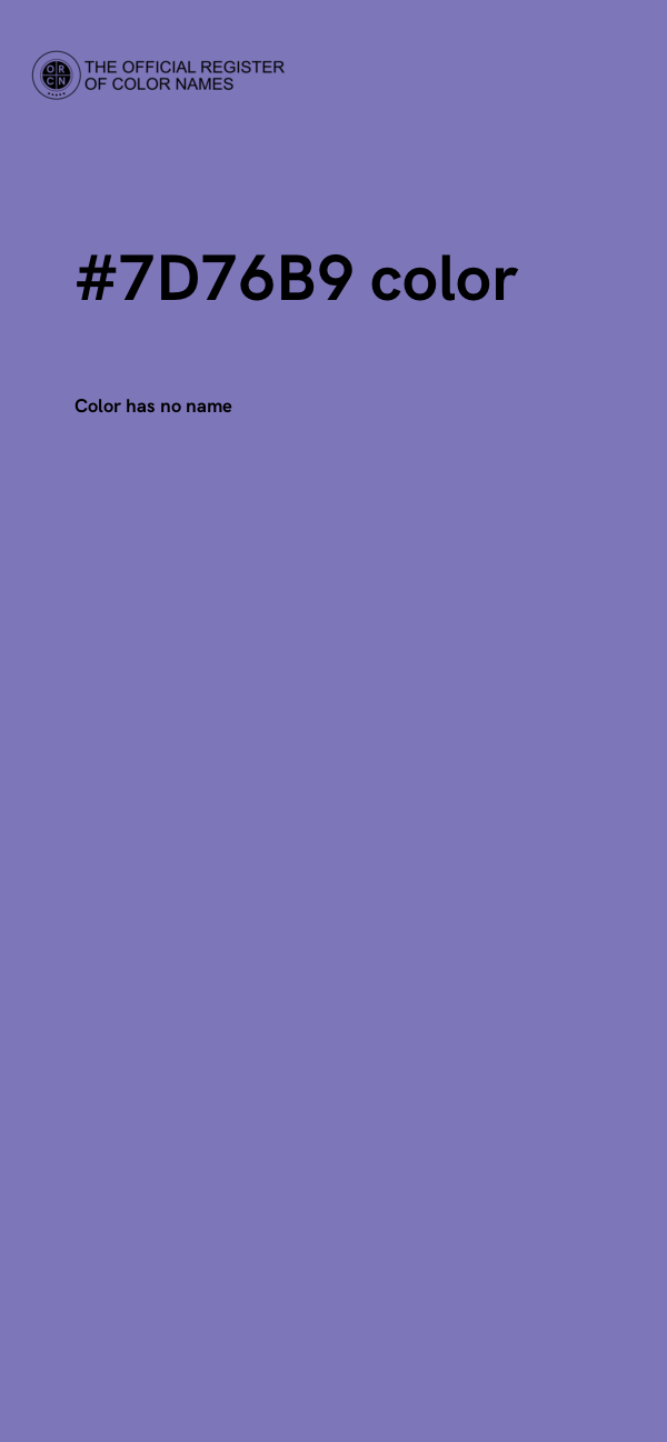 #7D76B9 color image