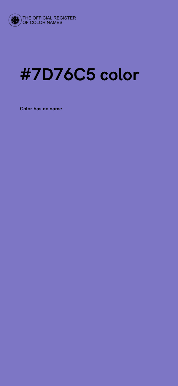 #7D76C5 color image
