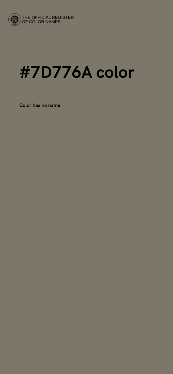 #7D776A color image