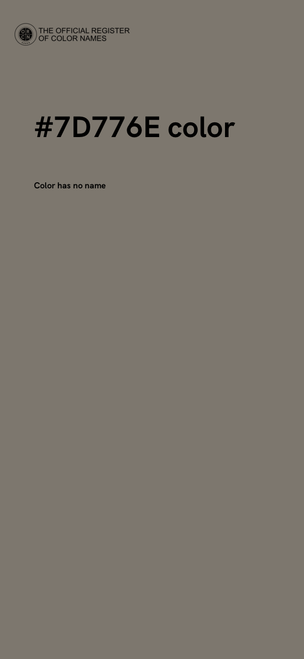 #7D776E color image