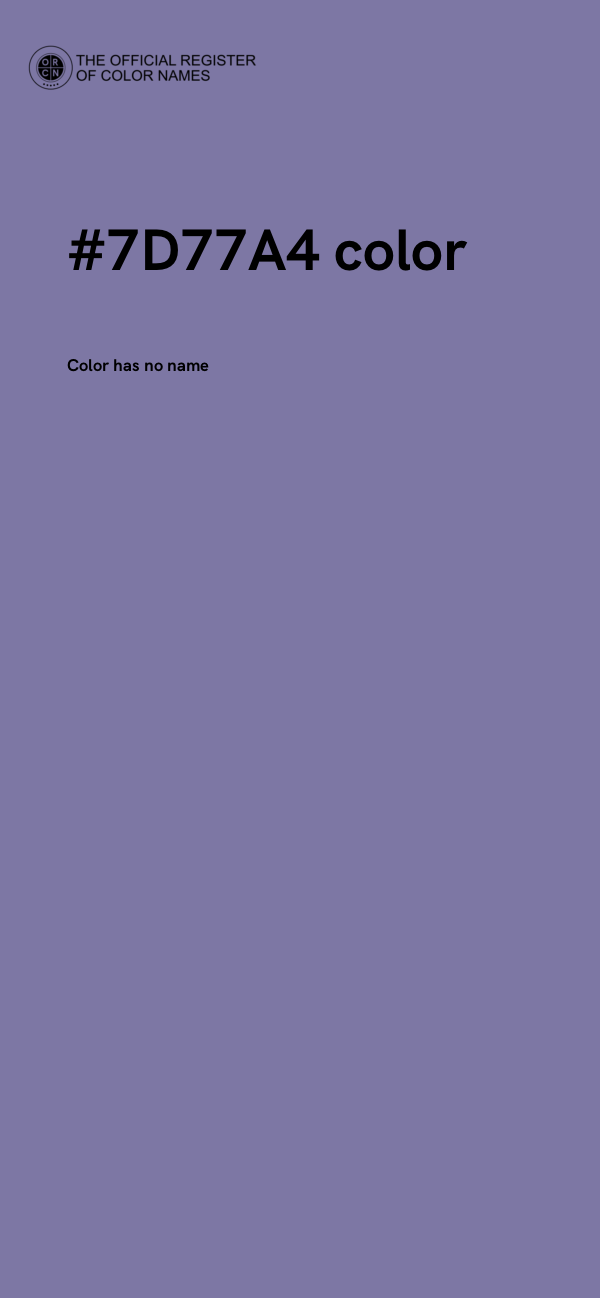 #7D77A4 color image