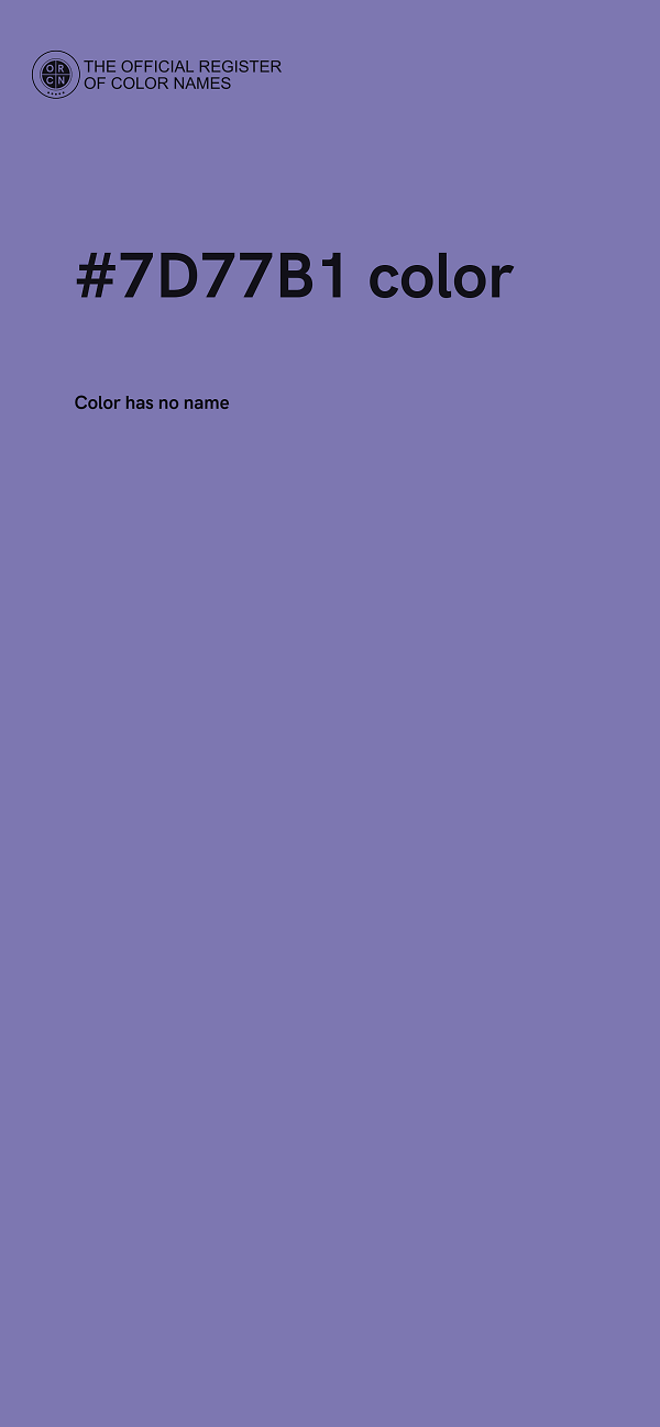 #7D77B1 color image