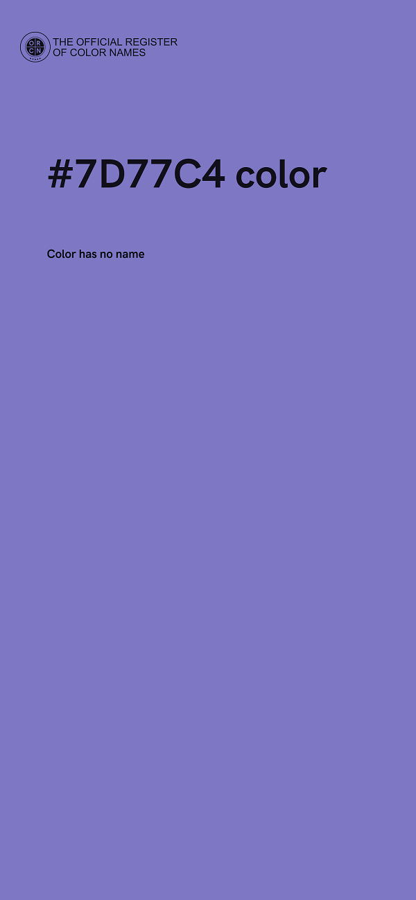 #7D77C4 color image