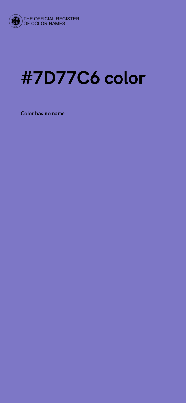 #7D77C6 color image
