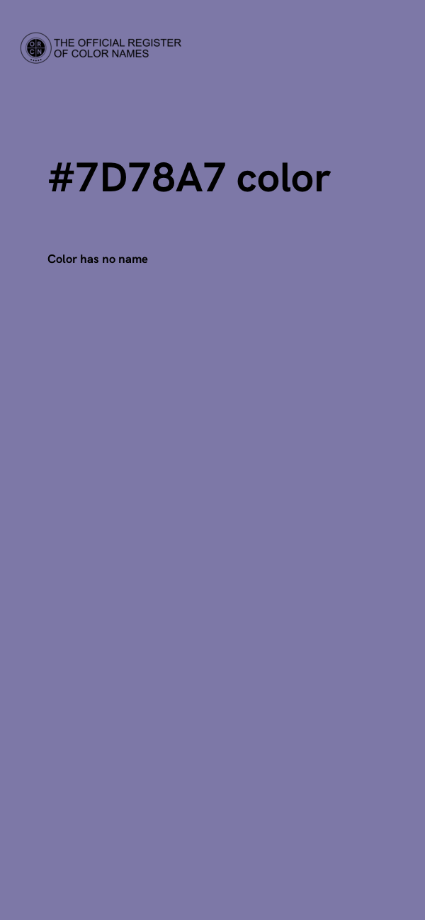 #7D78A7 color image
