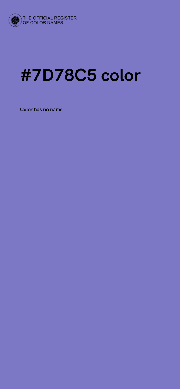 #7D78C5 color image