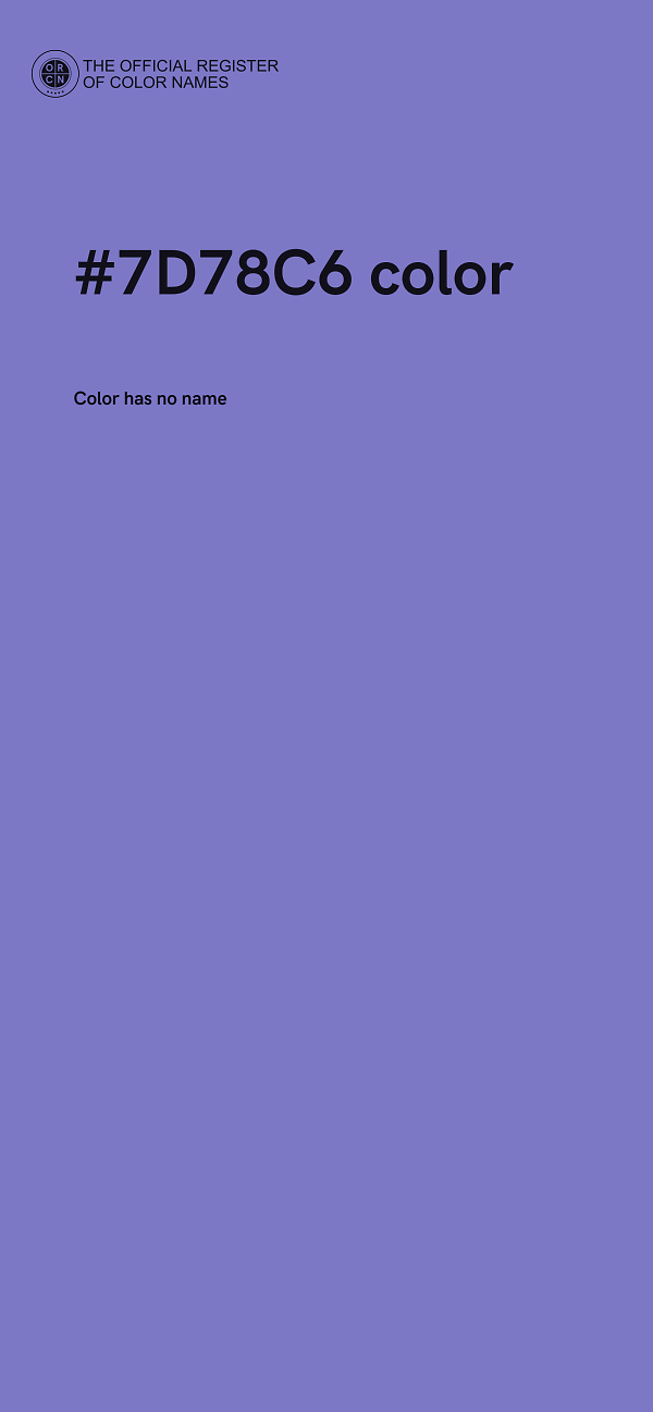 #7D78C6 color image