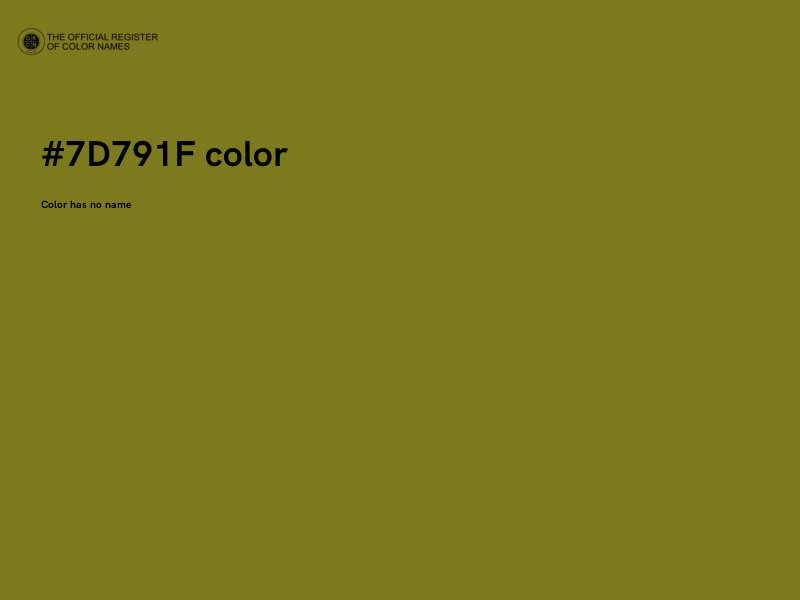 #7D791F color image