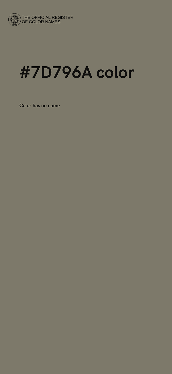 #7D796A color image